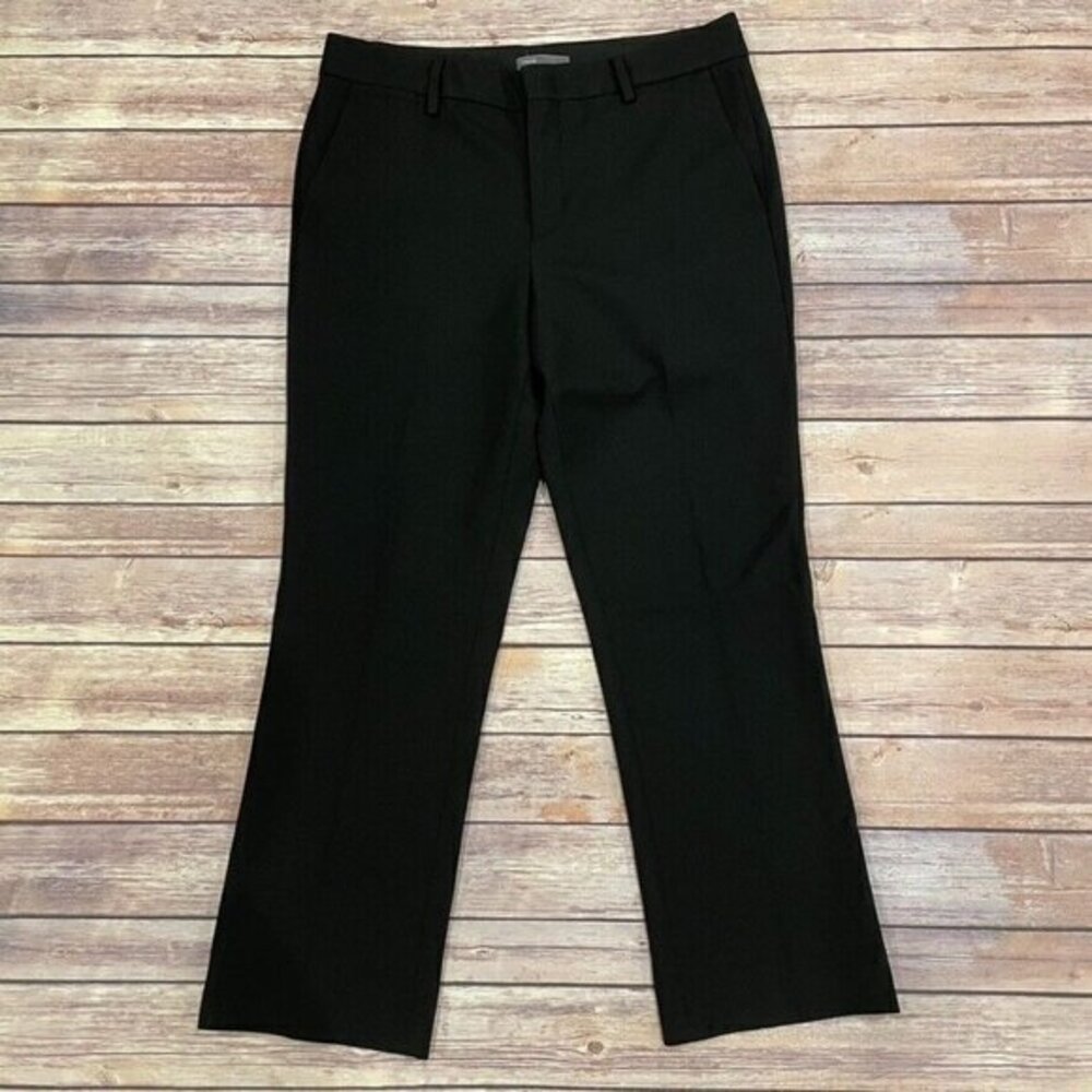 Vince Cropped Straight Trousers Pants Wool Blend V0344-20529